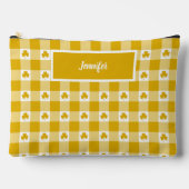 Mustard Yellow Plaid Shamrock Customizable  Etui (Voorkant)