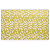Mustard Yellow Poppies Pattern Stof (Yard (91,4 cm))