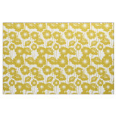 Mustard Yellow Poppies Pattern Stof (Fat Quarter)