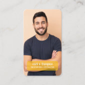 Mustard Yellow QR Code Photo Connect Modern Visitekaartje (Voorkant)