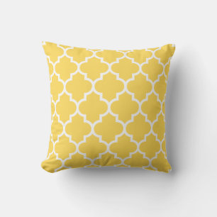 Mustard Yellow Quatrefoil Kussen