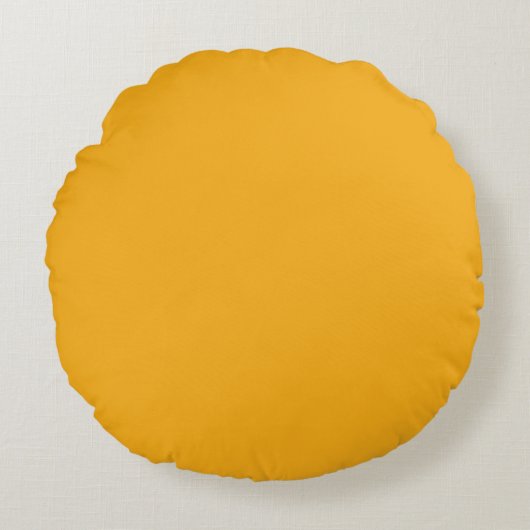 Mustard Yellow Rond Kussen (Voorkant)
