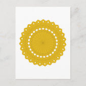 Mustard Yellow Round Graphic. Briefkaart (Voorkant)