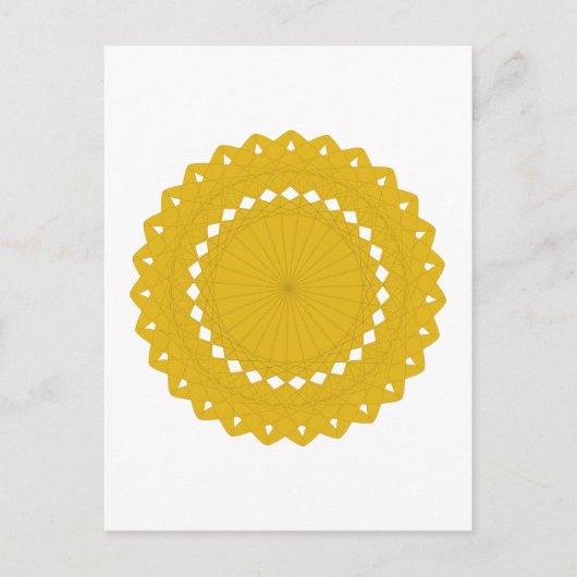 Mustard Yellow Round Graphic. Briefkaart (Voorkant)