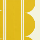 Mustard Yellow Scalloped Wallpaper Behang (Zoom)