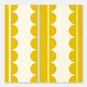 Mustard Yellow Scalloped Wallpaper Behang (Voorkant)