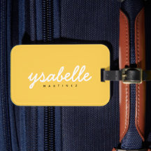 Mustard Yellow Simple Bold Script Name