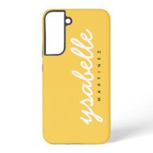 Mustard Yellow Simple Bold Script Name