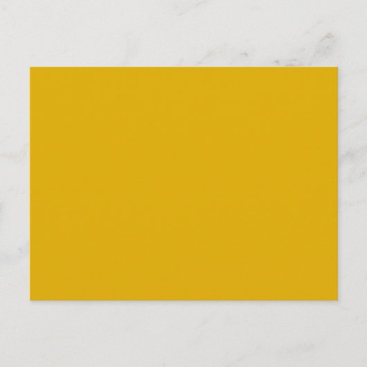 Mustard Yellow Solid Color Briefkaart (Voorkant)