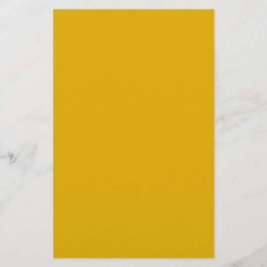 Mustard Yellow Solid Color Briefpapier (Voorkant)