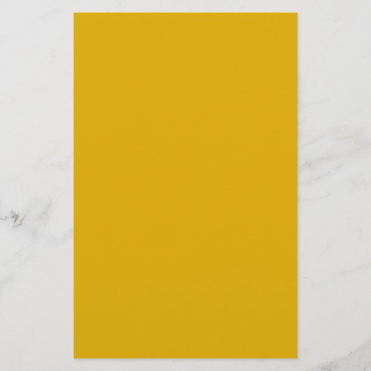 Mustard Yellow Solid Color Briefpapier (Achterkant)