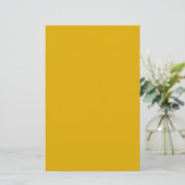 Mustard Yellow Solid Color Briefpapier (Staand voorkant)