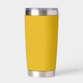 Mustard Yellow Solid Color Geïsoleerde Drinkbeker (Achterkant)