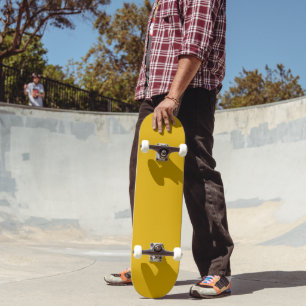 Mustard Yellow Solid Color Persoonlijk Skateboard