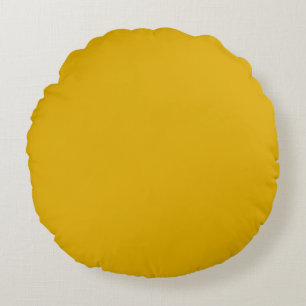 Mustard Yellow Solid Color Rond Kussen