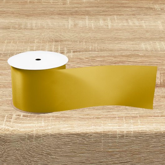 Mustard Yellow Solid Color Satijnen Lint
