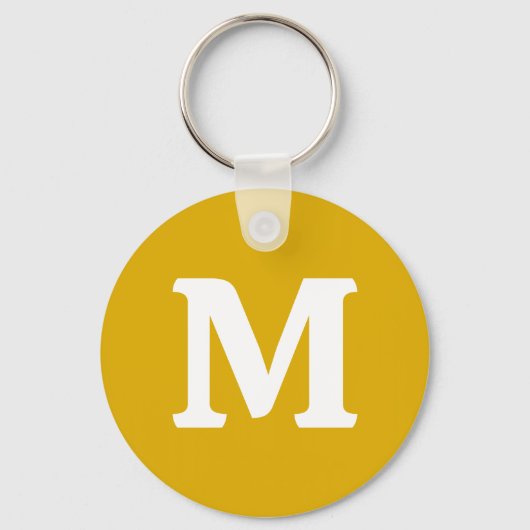 Mustard Yellow Solid Color Sleutelhanger (Voorkant)