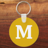 Mustard Yellow Solid Color Sleutelhanger (Voorkant)