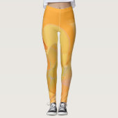 Mustard Yellow Swirls Leggings (Voorkant)