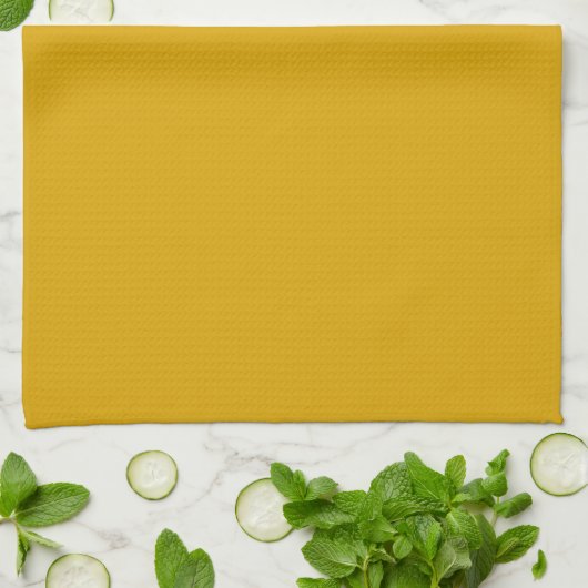 Mustard Yellow Theedoek (Gevouwen)