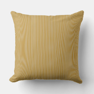 Mustard Yellow Ticking Stripe Kussen