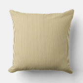 Mustard Yellow Ticking Stripe Kussen (Voorkant)