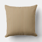 Mustard Yellow Ticking Stripe Kussen (Achterkant)