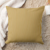 Mustard Yellow Ticking Stripe Kussen (Deken)