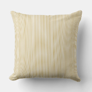 Mustard Yellow Ticking Stripe Kussen