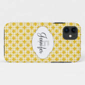 Mustard Yellow & White - persoonlijke iPhone 5 Case-Mate iPhone Case (Achterkant (horizontaal))