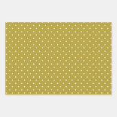  Mustard yellow white polka dots pattern  Inpakpapier Vel (Voorkant 2)