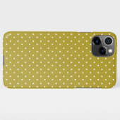  Mustard yellow white polka dots pattern  iPhone Hoesje (Achterkant horizontaal)