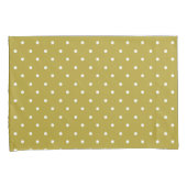  Mustard yellow white polka dots pattern  Kussensloop (Voorkant-Rechts)