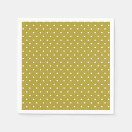  Mustard yellow white polka dots pattern  Servet
