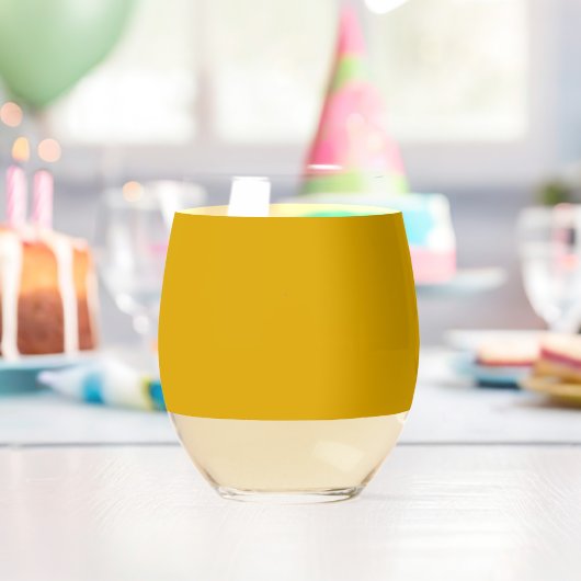 Mustard Yellow Wijnglas Zonder Voet (Insitu (Verjaardag))