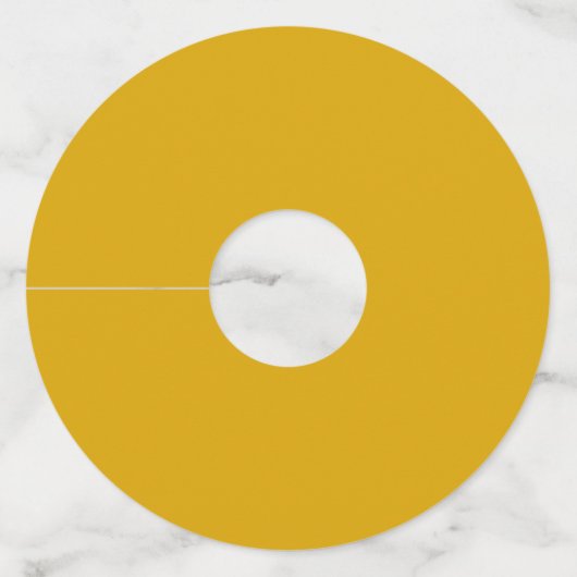 Mustard Yellow Wijnglaslabel (Voorkant)