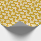Mustard Yellow | Wit-dampkrapppapier Cadeaupapier (Hoek)