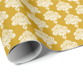 Mustard Yellow | Wit-dampkrapppapier Cadeaupapier (Rol Hoek)