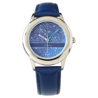 Muster blau mit weißen Sternen Horloge