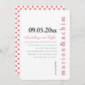 Muster grafisch Polka Punkte Einladung dezent (Voorkant / Achterkant)