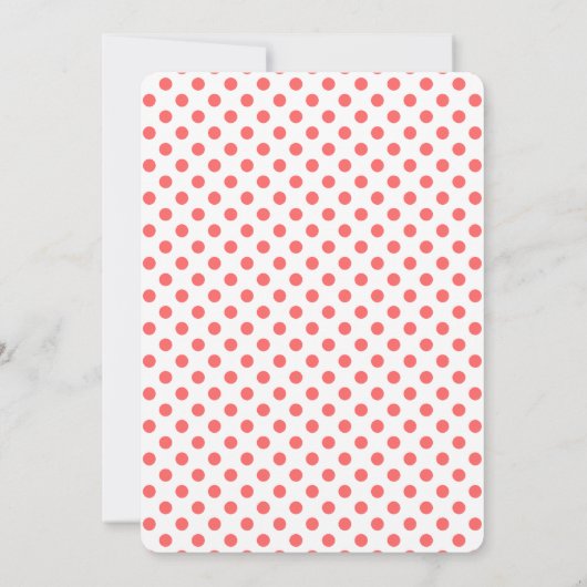 Muster grafisch Polka Punkte Einladung dezent (Achterkant)