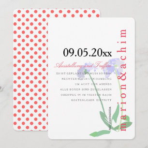 Muster grafisch polka stippen uitnodiging decenter