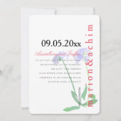 Muster grafisch polka stippen uitnodiging decenter (Voorkant)
