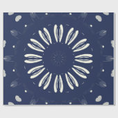 Muster in Blau und Weiß Cadeaupapier (Vlak)