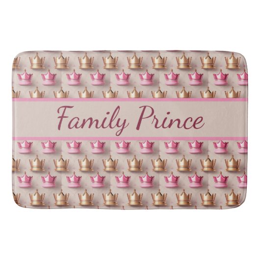 Muster Kronen in 3D Optik  Badmat (Voorkant)