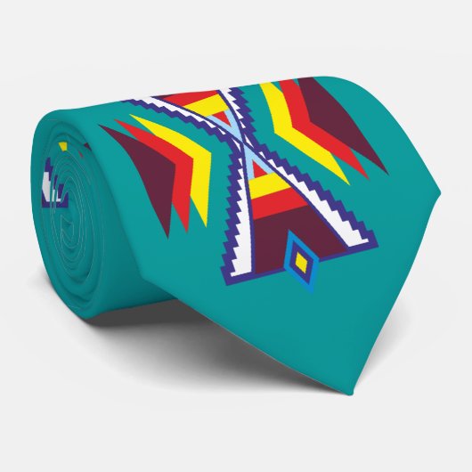 Muster pattern Indianer Native American Stropdas (Opgerold)