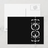 Muster Victoriaans schwarz zwarte barock Briefkaart (Voorkant / Achterkant)