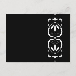 Muster Victoriaans schwarz zwarte barock Briefkaart