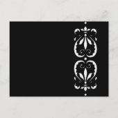 Muster Victoriaans schwarz zwarte barock Briefkaart (Voorkant)