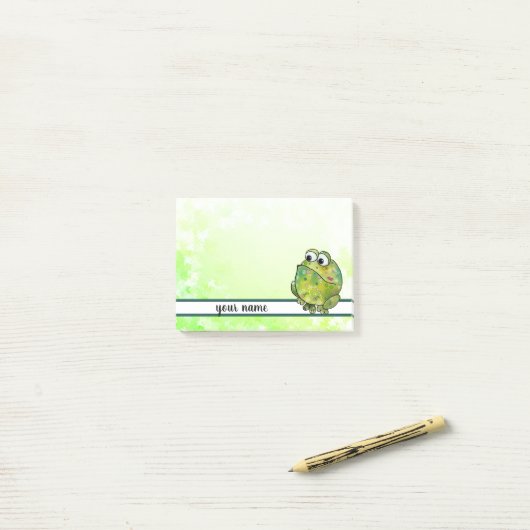 Musterfrosch, personalisiert post-it® notes (Op bureau)